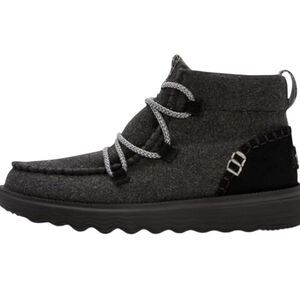 Hey Dude Reyes Suede Gray Ankle Boots with Black Accents - W8 - Great Condition